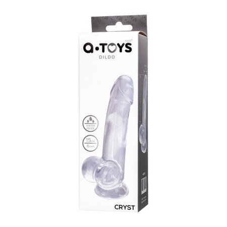 Realistic phallimitator A-Toys By Toyfa Cryst, TPE, Transparent, 15 cm-11