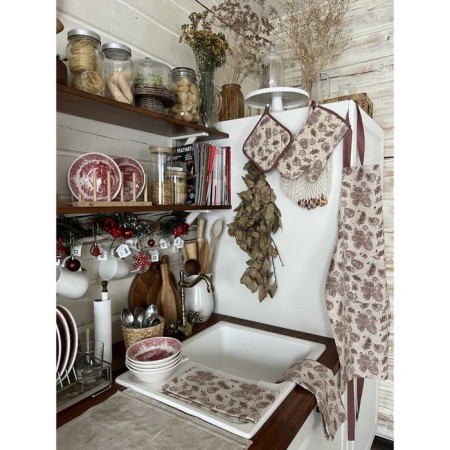 Nordic holidy tack, size 20x20 cm, beige color-1