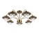 Ceiling EVOLUCE lamp. Sle110102-07. Garonni. 7x40 watts, E14, 84x84x34 cm, antique bronze color