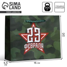 Gift Laminated horizontal package, packaging, “Happy holiday!”, S 15 x 12 x 5.5 cm