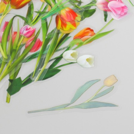 Stickers for creativity PLC PVC "Tulips" set 40 pcs 9x10.5 cm-3