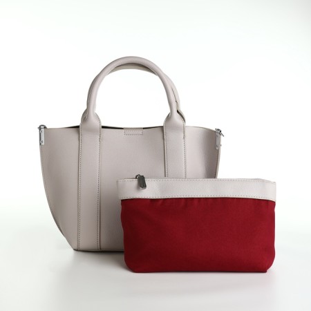 Bag Women's Tout with zipper, gray color-7