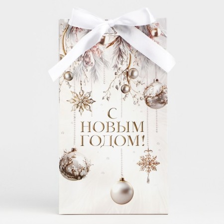 Gift package with the ribbon "Western New Year", 13 x 23 x 7 cm, New Year-3