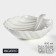 Porcelain salad Magistro "Blanche. Sheet ", 800 ml, 24.5 × 20.5 cm, white color