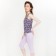 Female set (T -shirt, Bridges), lilac color, size 54