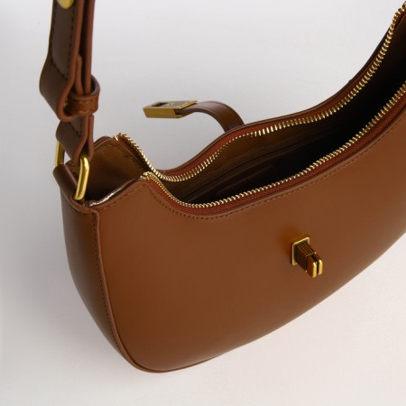 Female bag Textura, small size, brown color-7