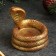 Snowstick "Snake of Cobra" burgundy with gilding, 8x5cm