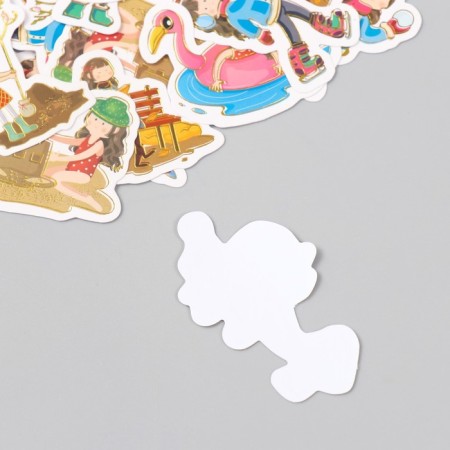 Stickers for creativity "Four seasons" embossing gold set 48 pcs 9x7x0.8 cm-4