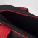 Sports bag with lightning, without lining, external pocket, black/red color