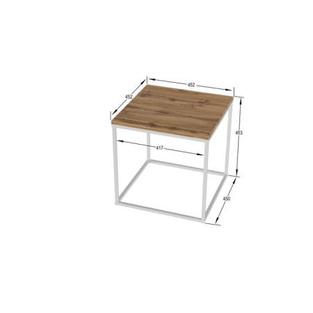 Ingvar coffee table, 452 × 452 × 453 mm, color of oak van-3