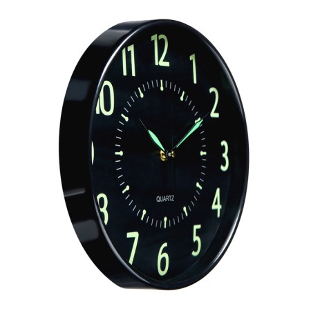 Watch Wall Interior "Green Eye", fluorescent, silent, 30 x 30 cm, aa-1