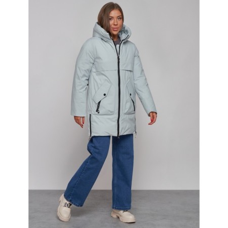Winter jacket, size 48, turquoise color-2
