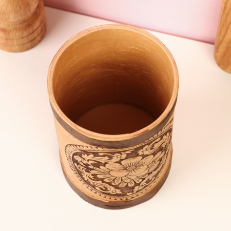 TUES "Flowerers", Round, D = 8 cm, birch bark-4