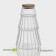 A set of glass cans with a bamboo cover Bellatenero "Eco", 3 items, 14 × 22.5 cm