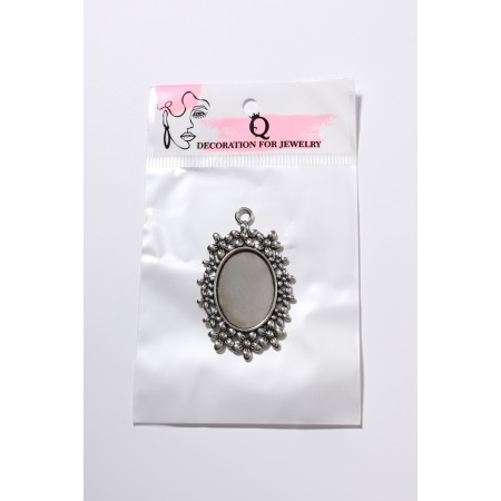Frame with a setting A2639-2, a platform 18 × 25 mm, color black silver-4