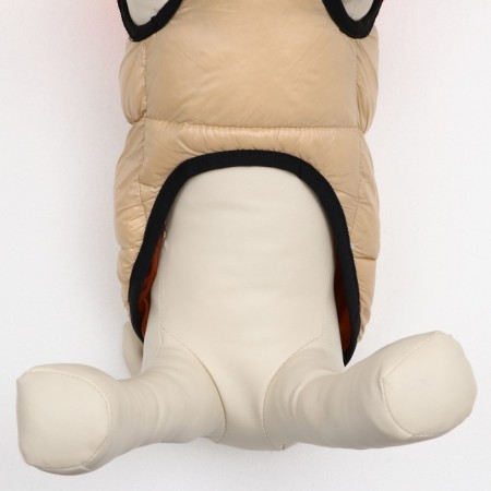 Lightning dog jacket, size 14 (ds 32 cm, OG 42 cm, Osh 31 cm), beige with orange-5