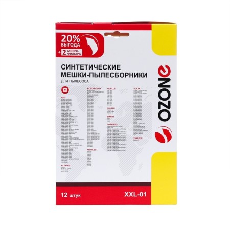 The XXL-01 Ozone bag is synthetic for the vacuum cleaner, 12 pcs + 2 microfilters-4