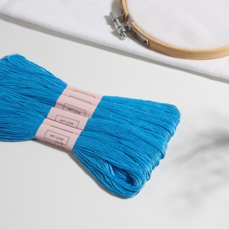 Blanc muline threads, 8 ± 1 m, 6 pcs, color bright blue No. 996-1