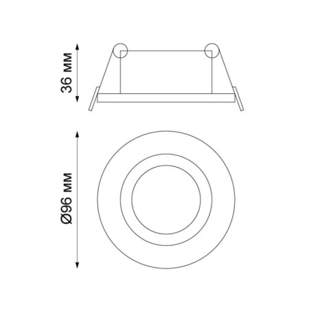 LED LED STERN, 10 W, 3000K, LED, white color, D = 75mm-1