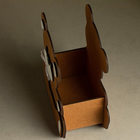 Kashpo "Mishutka" Small, 13.5x7x16.5 cm, oak, brown-2