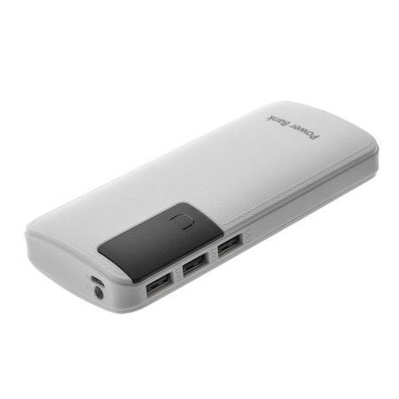 External battery Luazon PB-04, 7500 mAh, 3 USB, 2 A, display, flashlight, white-10