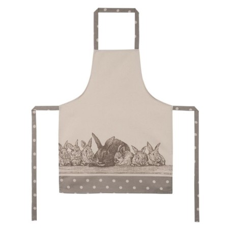 Feminine apron Rabbit Family, size 60x80 cm, color gray color-1