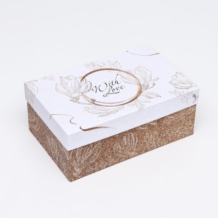 Gift box "with love", rectangular, 27 x 17 x 11 cm-3