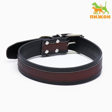 Two-layer collar 66 x 3.5 cm, Osh 50-60, brown-black