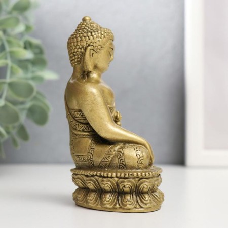 NECSK Polystone Bronze "Buddha for Meditation" 11x7.5x5.5 cm-1