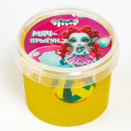 Slime "glass" ball-jump, yellow, 90 g-1