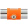 Dream Bike bicycle castle, U-shaped, 130x195 mm, Orange color