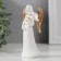 Souvenir Polystone "Angel-Her heart" White with gold 8.5x2.5x4.2 cm