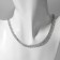 Necklace with rhinestones "ice" ovals, white color in silver, 30 cm