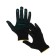 Garden gloves, x/b, knitting grade 7, 4 threads, size 9, with PVC dots, black, Greengo