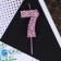 Candle for the cake, number "7", pink, 4 x 10 cm.