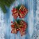 Jewelry jewelry "spruce composition" (set 2 pcs) Bant with print, 12x11 cm, red