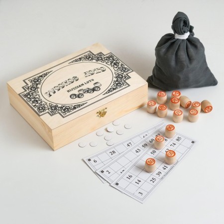 Lotto Russian, wooden, board game, with barrels-3