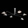 Ceiling Ceiling ST LUCE. SL305.502.06. SPRUZZO. 6x60 watts, E27, 180x180x54 cm, white color