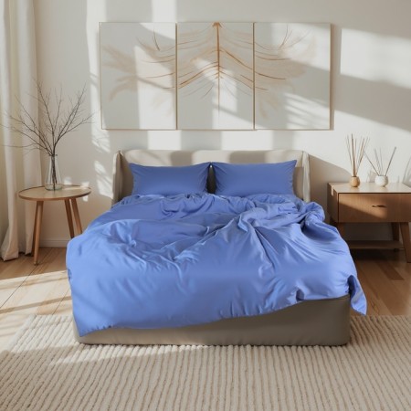 Bed linen Ethel duet Modal 155*210cm-2pcs, 230*245cm, 50*70cm-2pcs, blue color