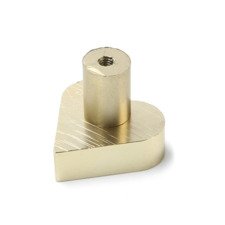 Furniture button “Heart” handle, satin gold color-6