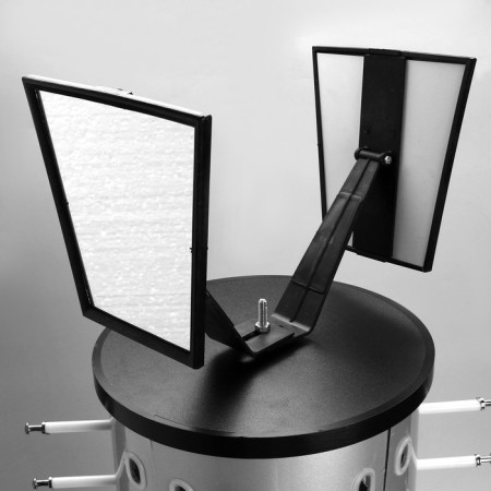 Star for glasses Rotating, 44 places, 38 × 38 × 68cm, silver color-5