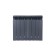Bimetallic radiator Global Style Plus 500, 100 mm, 8 sections, black color