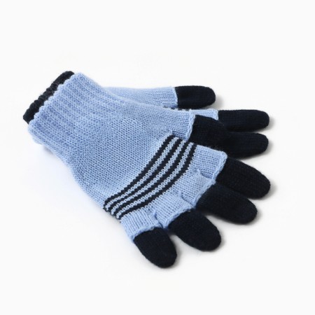 Gloves for a boy, blue color, size 14-1