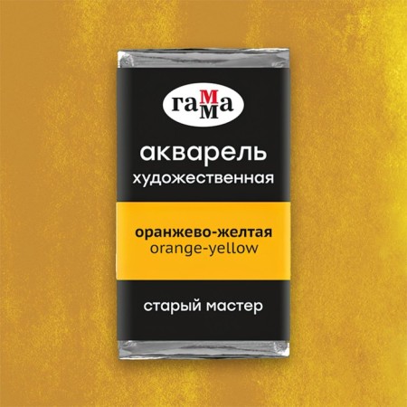 A watercolor art in a cuvette 2.6 ml, Gamma "Old Master", Orange-GiLNE, 200521136
