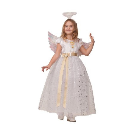 Carnival costume "Angel", dress with wings, halo, r.32, height 122