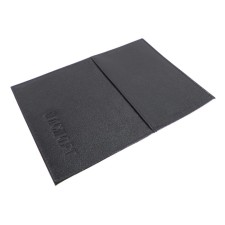 Cover for a passport with a pocket, black color