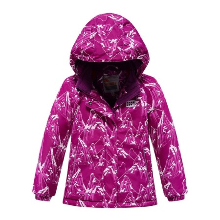 Ski costume for a girl, height 104 cm, raspberry color-1