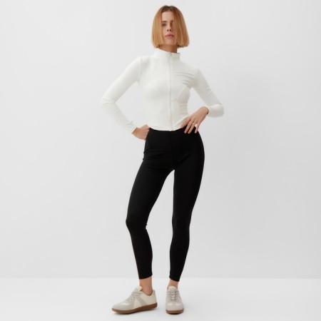 Female leggings Minaku: Sportly color black, size 42-2