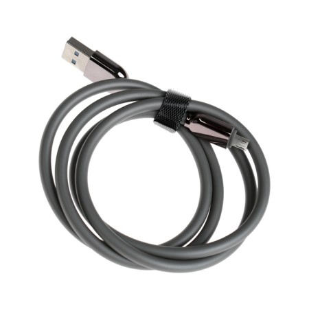 Microusb cable - usb, 2.4 a, TPE braid, frost -resistant, 1 meter, gray-2
