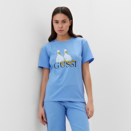 Pajama female (T -shirt and trousers) KAFTAN GUSSI p. 48-50, blue-1